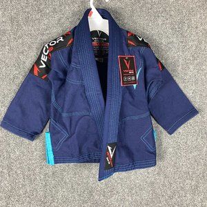 Vector Sports Gi Top K00 Boys NWT Blue 100% Cotton Kids